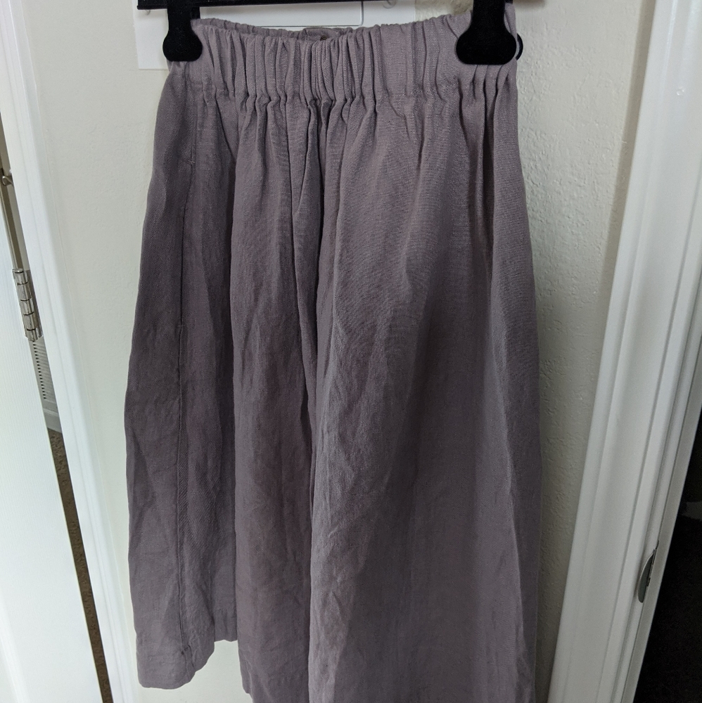notPERFECTLINEN Purple A-Line Skirt - Picture 5 of 5